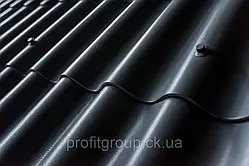 Лист покрівельний "FIBRODAH" 1000 х 1130 мм(шифер Графіт)