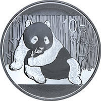 Серебряная монета 1oz Китайская Панда 10 юань 2015 Китай