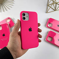 Силиконовый чехол на Айфон 12 / 12 Про с закрытым низом | Case for iPhone 12 / 12 Pro Shiny pink (38)