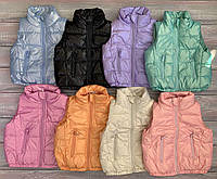 Куртка жилетка на девочку перламутровая Тёмно-Розовая 26821 132, Тёмно-Розовый, Для девочек, Весна Осень, 100