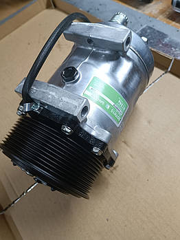 Компресор кондиціонера Sanden SD7H15 - KG 133mm 12/24 Вольта для спецтехніки комбайна авто
