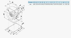 Відцентровий вентилятор "Равлик" Вентс ВЦУН 240 Х 114-3,0/2 (4350 м3/год - 2300 Па), фото 4