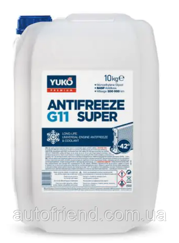 Купить Антифриз YUKO-40 Super G11 синий 10л, цена 800 грн — Prom.ua (ID ...