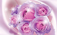 Фотообои на стену 3д розовые цветы 368x254 см Букет нежных роз (3661P8)+клей