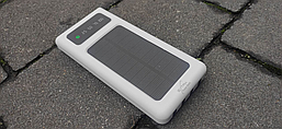 Power Bank Solar 30000 mAh, заряджання повер банк від сонячної батареї, Білий