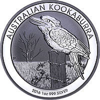 Серебряная монета 1oz Кукабарра 1 доллар 2016 Австралия