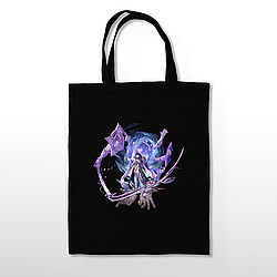 Чорна екосумка шопер бавовна Геншин Імпакт Райден Genshin Impact Raiden Shogun BAG G R 001