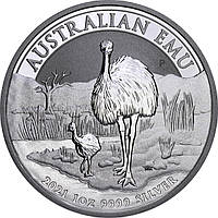 Серебряная монета 1oz Эму 1 доллар 2021 Австралия