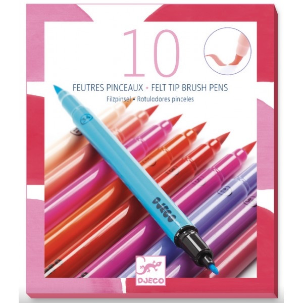 Набір фломастери-кисті двосторонні Djeco Дівчата 10 шт. DJ08802, фото 1