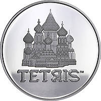 Серебряная монета 1oz Tetris "Собор Василия Блаженного" 2 доллара 2021 Ниуэ