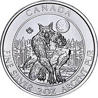 Серебряная монета 2oz Оборотень "Существа Севера" 10 долларов 2021 Канада