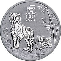 Серебряная монета 2oz Год Тигра 2 доллара 2022 Австралия