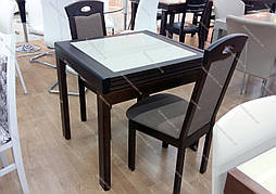 Стіл Мілан з керамічною плиткою Модуль люкс, колір  темний горіх