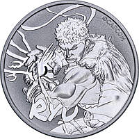 Серебряная монета 1oz Уличный Боец: Рю 1 доллар 2022 Тувалу