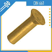 Заклепки під молоток із потайною голівкою DIN 661 (латунь)