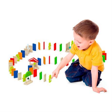 Дерев'яний ігровий набір Viga Toys Доміно, 116 деталей (51620)
