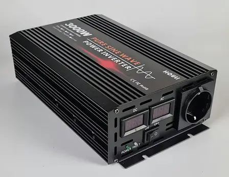 Інвертор, перетворювач напруги HOULI 12V на 220V 1500W/3000W чиста синусоїда, фото 1