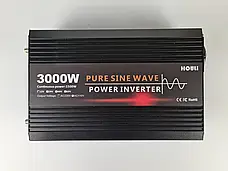 Інвертор, перетворювач напруги HOULI 12V на 220V 1500W/3000W чиста синусоїда, фото 5