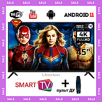 Телевизор WI-FI Liberton 45" Smart-TV/Full HD/DVB-T2/USB Android 13.0 + пульт ДУ