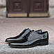 Лаковані чорні туфлі з шнурівкою 41 42 43 45 розмір, фото 2