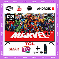 Телевизор WI-FI TCL 45" Smart-TV/Full HD/DVB-T2/USB Android 13.0 + пульт ДУ