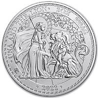 Серебряная монета 2oz Уна и Лев 2 фунта стерлингов 2022 Остров Святой Елены
