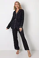 Елегантна жіноча піжама Aruelle ANNE Pajama Long Black L