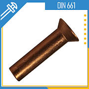 Заклепки під молоток із потайною голівкою DIN 661 (мідь) 