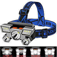 Налобний ліхтарик акумуляторний LED, 4 режими роботи, перезаряджуваний
