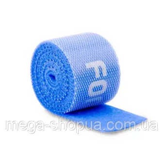 Стяжка липучка хомут органайзер для проводів кабелю 0.1м Синій, фото 1