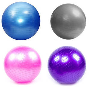 М'яч фітнес 75см, глянець; синій, сірий, фіолетовий, рожевий. Знижка від 20 шт., фото 2