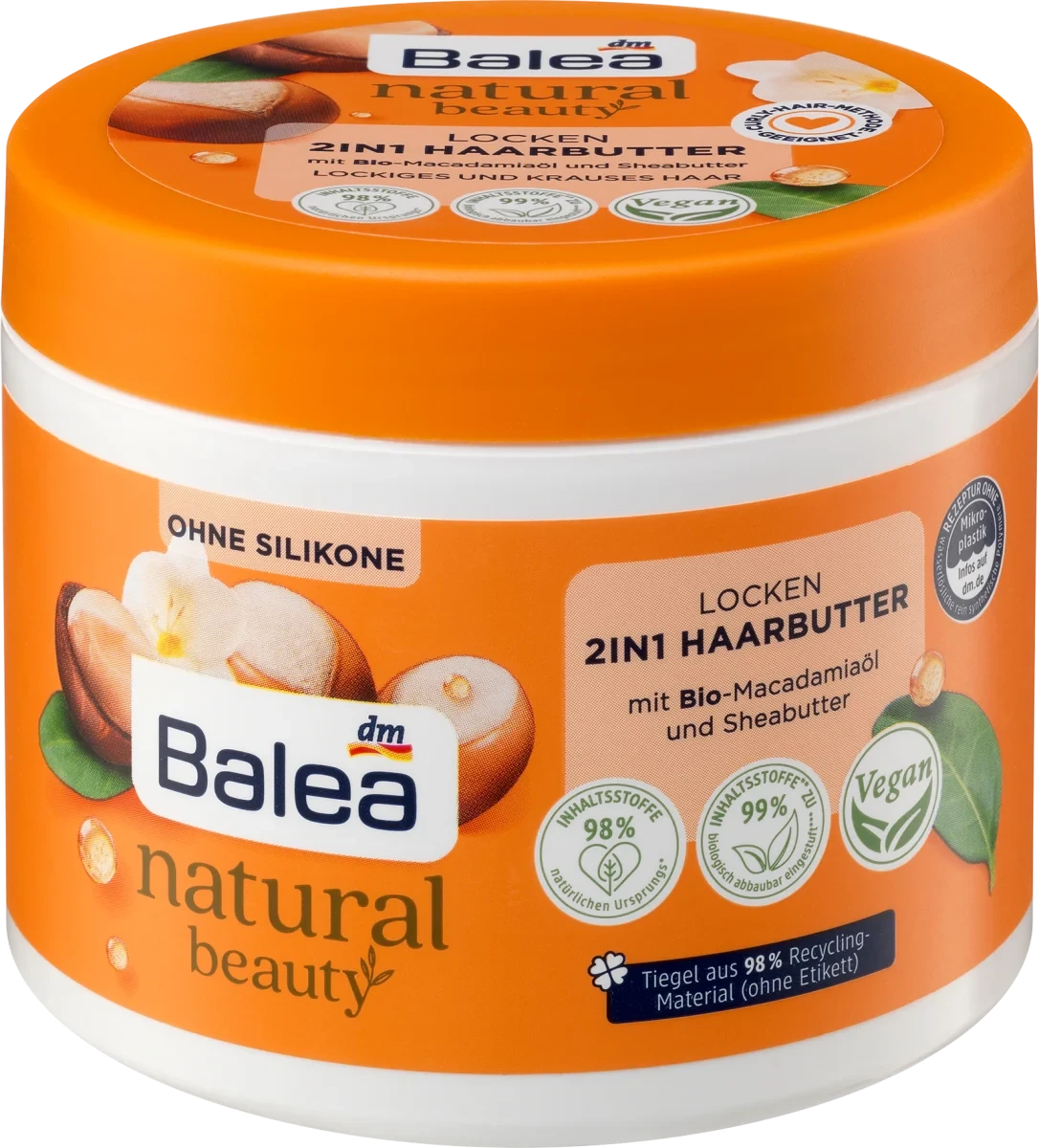 Маска для волосся Balea Natural Beauty 2in1 Locken, 300 мл