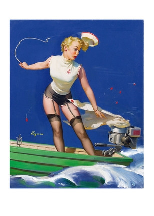 Листівка Pin-up. A Fast Takeoff