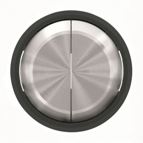 Накладка вимикача 2-кл. ABB Niessen Skymoon чорне скло (8611 CN)