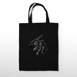 Чорна екосумка шопер бавовна Берсерк Гатс Berserk Guts BAG B G 001