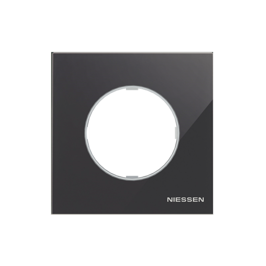 Рамка 1-постова ABB Sky Moon 8671 CN скло чорне (2CLA867100A3101)