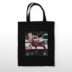 Чорна екосумка шопер бавовна Геншин Імпакт Кадзуха Genshin Impact Kazuha BAG GК 73