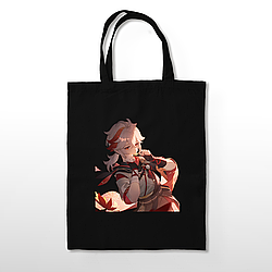 Чорна екосумка шопер бавовна Геншин Імпакт Кадзуха Genshin Impact Kazuha BAG GК 74