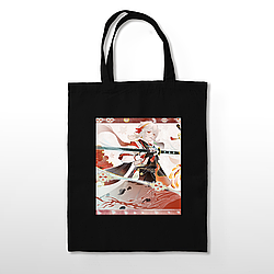 Чорна екосумка шопер бавовна Геншин Імпакт Кадзуха Genshin Impact Kazuha BAG GК 75