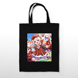 Чорна екосумка шопер бавовна Геншин Імпакт Клі Genshin Impact Klee BAG GК 77