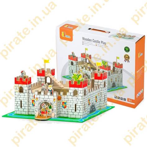 Дерев'яний ігровий набір Viga Toys Іграшковий замок (50310), фото 2
