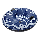 Тюбінг, надувні санки, ватрушка Синя (діаметр 90см 0,4мм) AXXIS, фото 2