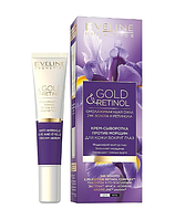 Крем сыворотка для кожи вокруг глаз Eveline Cosmetics GOLD & RETINOL против морщин 20 мл