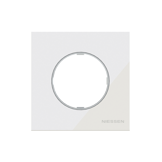 Рамка 1 пост ABB Sky Moon 8671 CB біле скло (2CLA867100A3001)