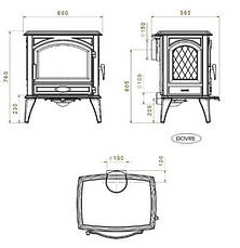 Чавунна піч Dovre 640 WD, фото 3