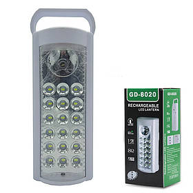 Переносний ліхтар ручний акумуляторний GD-8020 світлодіодний з USB зарядкою для телефону Power bank