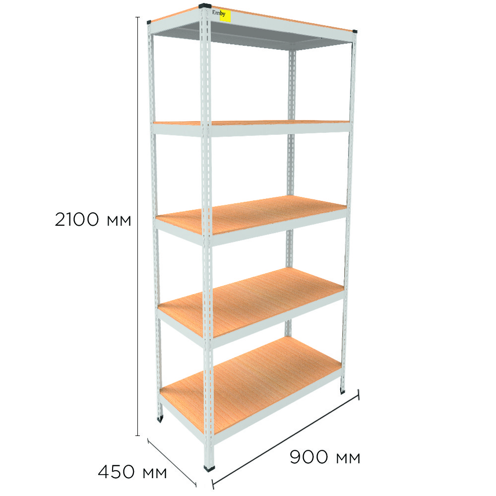 Металевий стелаж MRL-2100 ( 900x450) білий