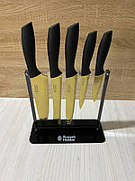 Набір ножів у підставці Russell Hobbs 5 шт Gold