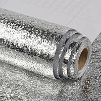 Самоклеющаяся защитная фольга для кухни 60см×5м / Алюминиевое защитное покрытие для кухонных поверхностей
