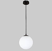 Підвіс зі скляною білою 20см кулею (56-PR200F-1 BK+WH)
